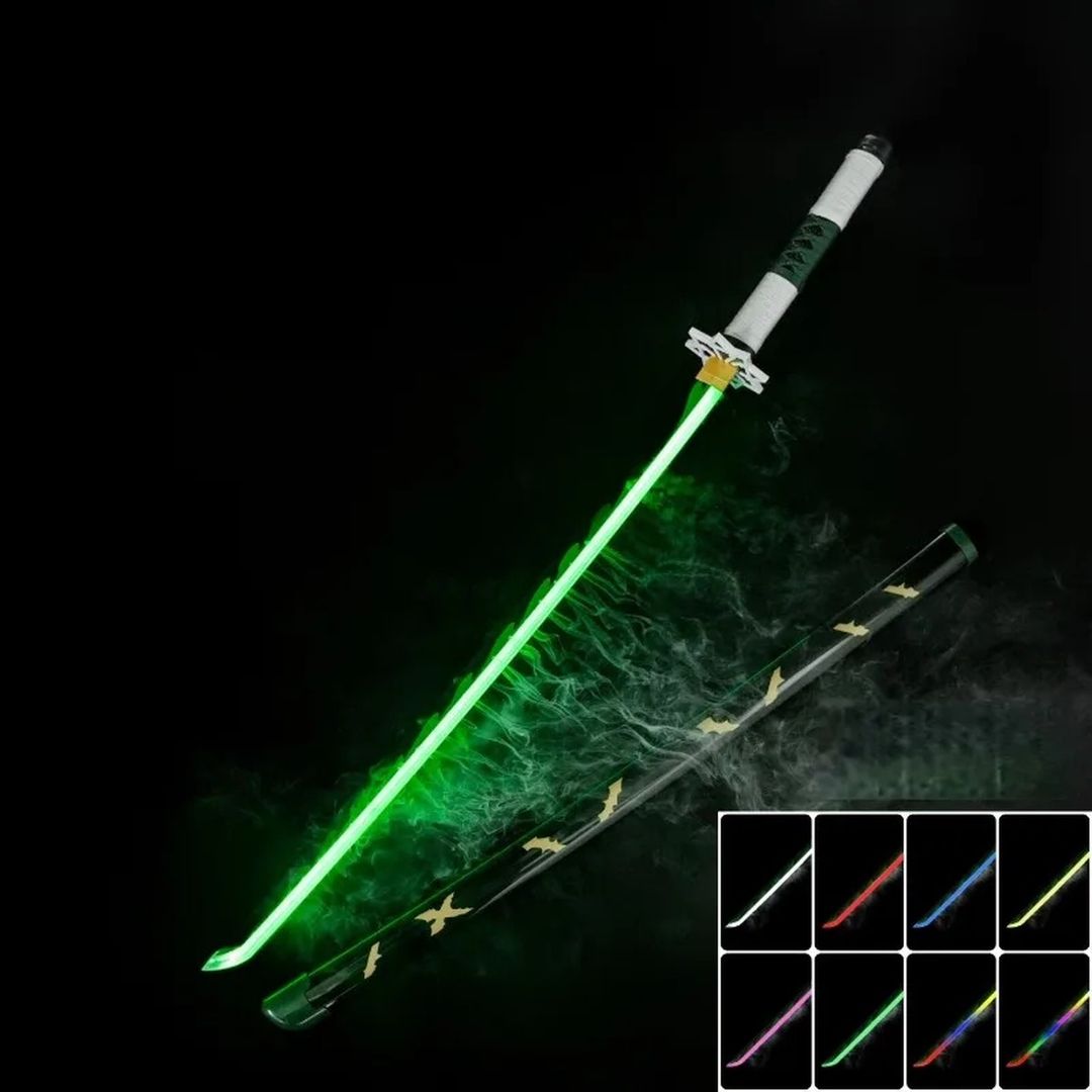 Green and white GlowKatanaX style with glowing green blade