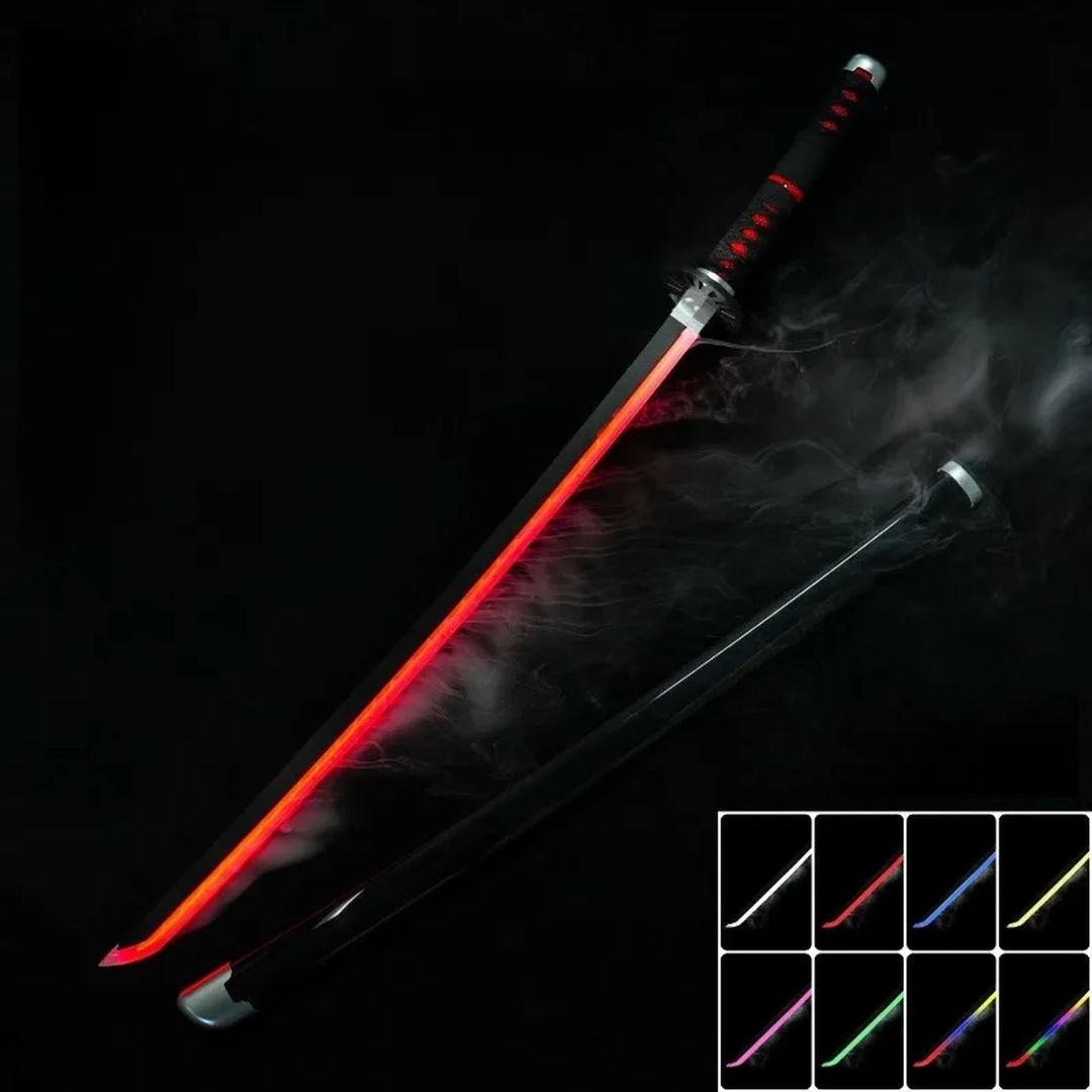 Black and red GlowKatanaX style with glowing red blade