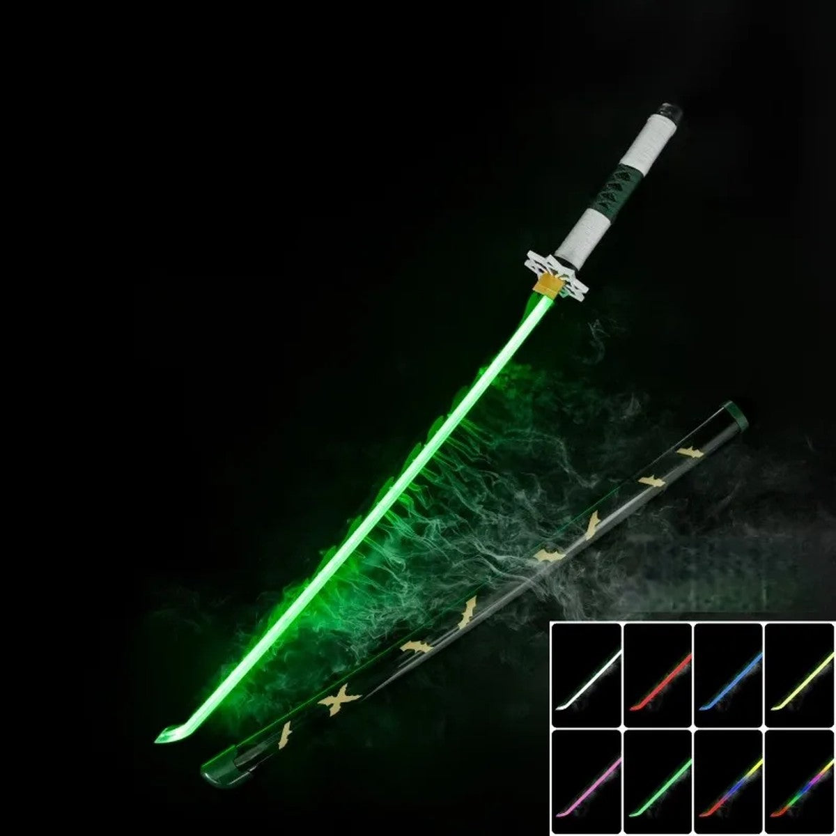 GlowKatanaX LED mist katana – Green & White style
